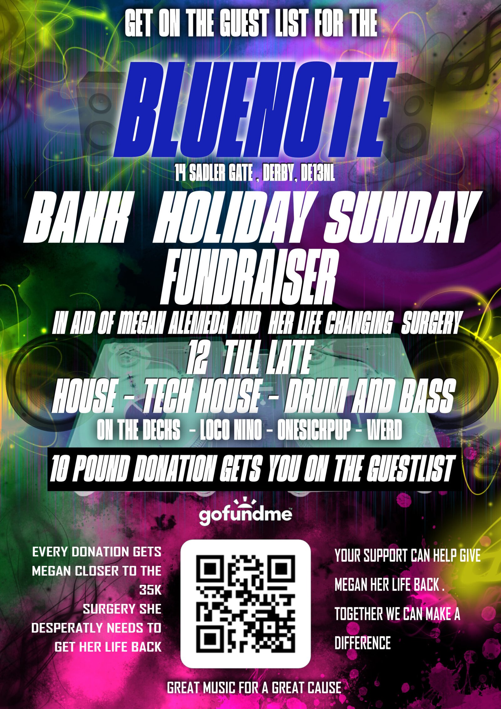 bluenote charity gig charity gig for megan A